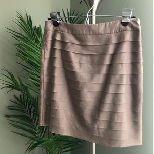 Ann Taylor Loft layer champagne pink silk skirt-2P